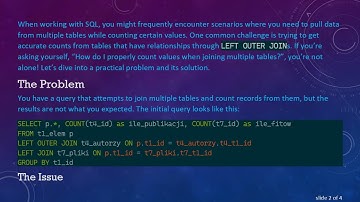 Mastering SQL: How to Effectively Use COUNT with LEFT OUTER JOINs