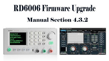 RD6006 operation series video(manual 4.3.2) - RD6006 firmware update