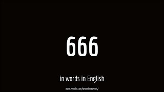 How to write 666 in words