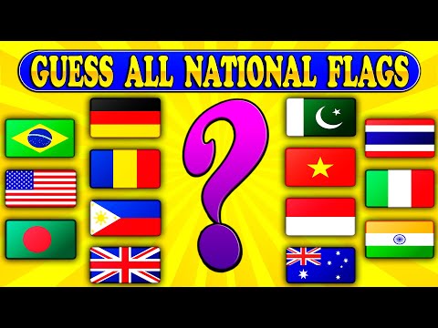 Guess and Learn ALL 195 FLAGS Of The World 🌎/CHALLENGE