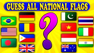 Guess and Learn ALL 195 FLAGS Of The World /CHALLENGE YOURSELF!