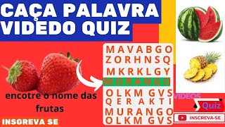 caça palavra onde esta o  nome da  fruta