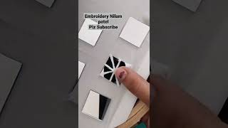 square mirror work design.. Mirror work tutorial...👌😊