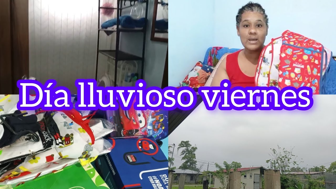 Viernes de mucha lluvia ⛈️|Útiles escolares de Thiago|hoy tocó limpieza del baño|lavandería 🫧🧼