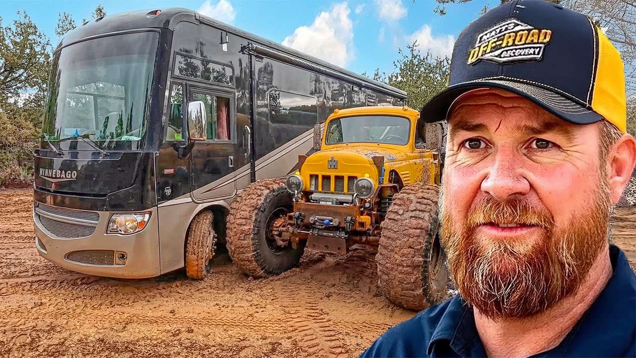 This Is NOT Going To Do It... RV Trapped In Mud! - YouTube