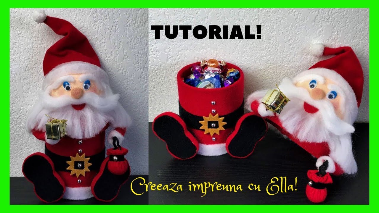 Diy Christmas decorations ideas!Decorațiuni de Craciun!Cum facem un Moș Crăciun plin cu surprize!