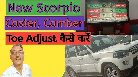 New Scorpio Wheel Alignment/How To Adjust Caster Camber And Toe Of Scorpio/By Alignment Guru.