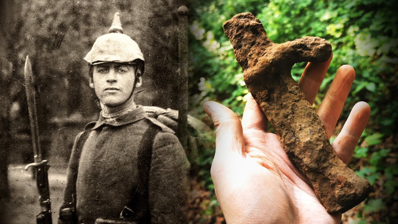 Metal Detecting WW2 / WW1 - AWESOME German WWI Bayonet Found! Relics ...