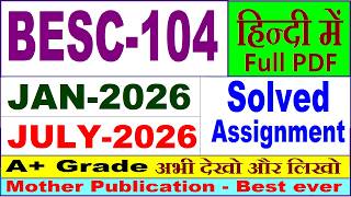 BESC 104 solved assignment 2026 in Hindi || besc 104 solved assignment 2026-27 || ignou besc104