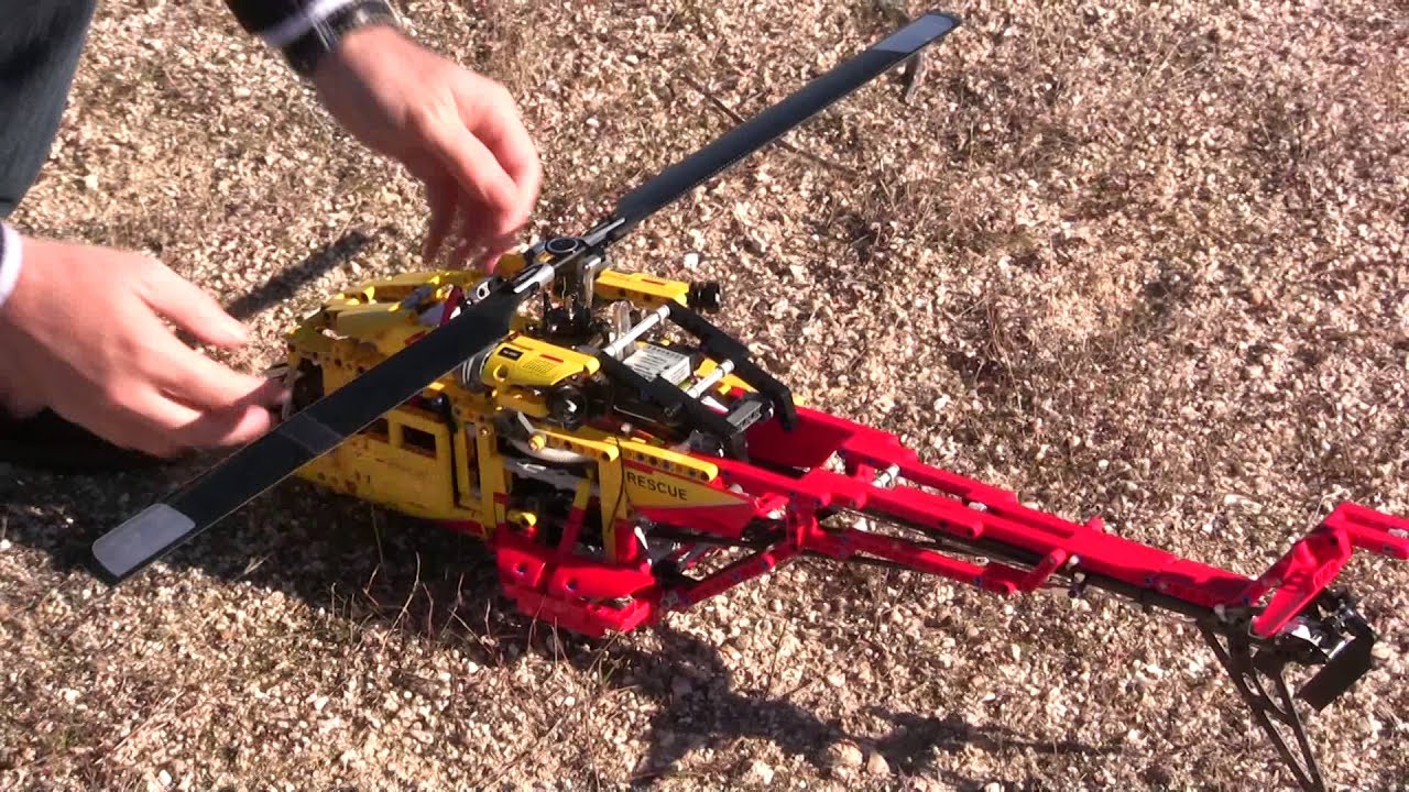 Flying Lego Helicopter RC #2 test YouTube