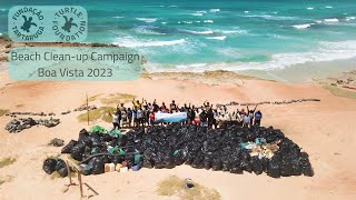 Cleaning up the turtle nesting beach in Boa Esperança, Boa Vista, 2023