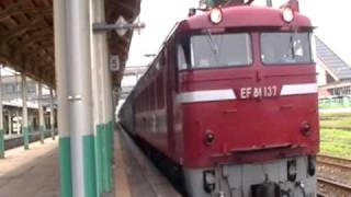 「天理臨」EF81-137[青]+24系新津駅発車汽笛付き！