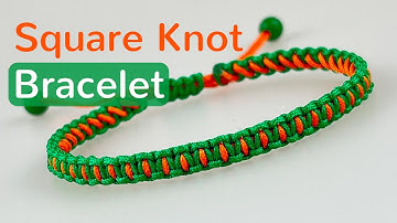 Macrame SQUARE KNOT VARIATION | Super easy bracelet tutorial | Simple bracelet DIY for beginners