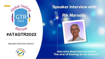 #ATAGTR2022 - Speaker Interview Series - Rik Marselis
