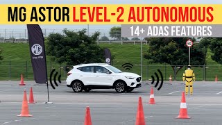 MG Astor ADAS Autonomous Level 2 Features Test - Most Detailed