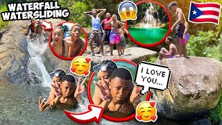 Took My FAMILY Waterfall WATERSLIDING In PUERTO RICO😱& Kennedy Fell In LOVE With MALIK!😍💕