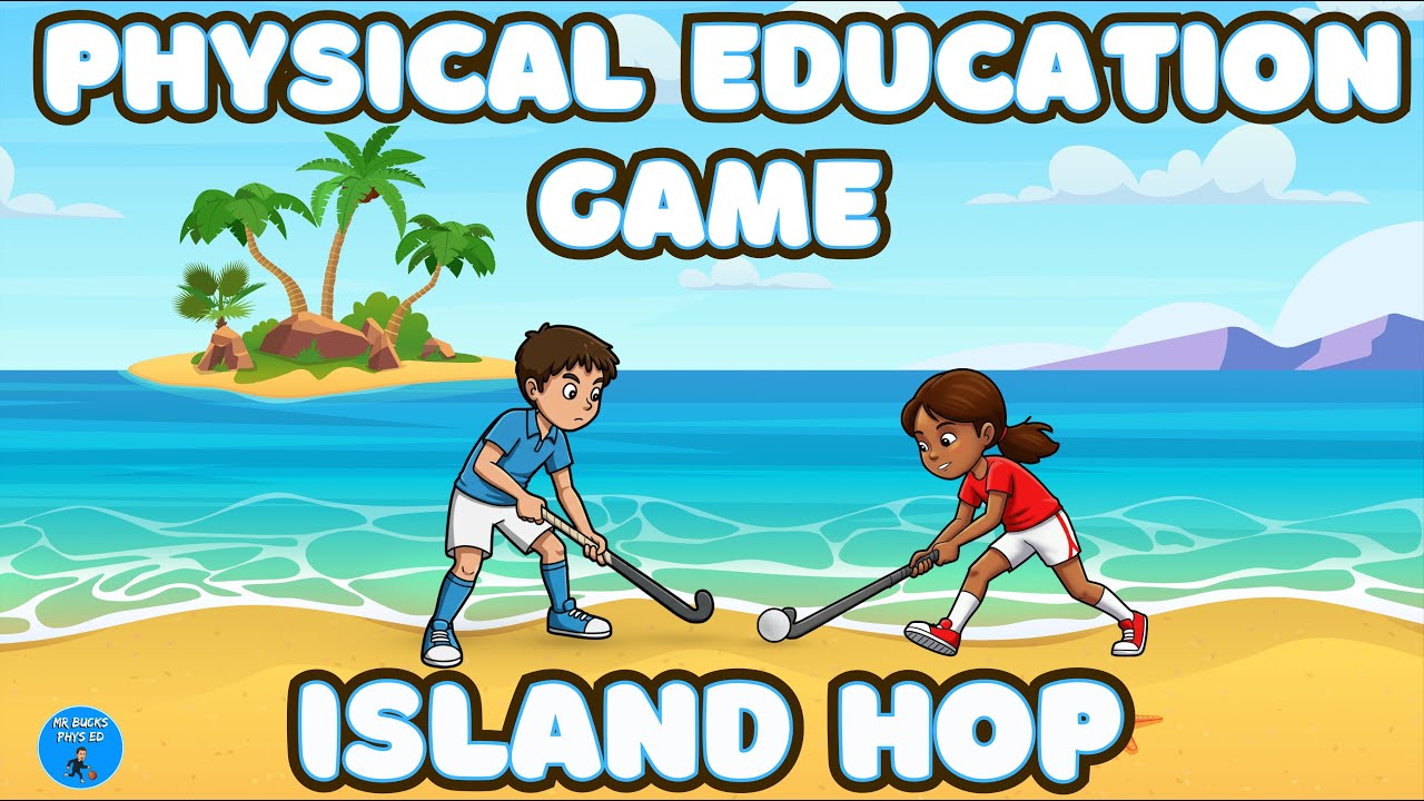 🏀🏑 Island Hop - A great PE Game to teach Invasion game skills and tactics Year 3-10