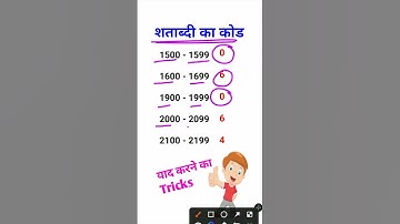 Century code | #Shorts | शताब्दी का कोड | #शॉर्ट वीडियो / How to find century  code
