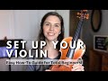 How to Set Up Your Violin for COMPLETE BEGINNERS | Getting Started with Your Violin and Bow