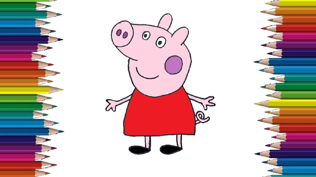 How to draw PEPPA PIG step by step, EASY 