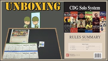 Unboxing: CDG Solo System