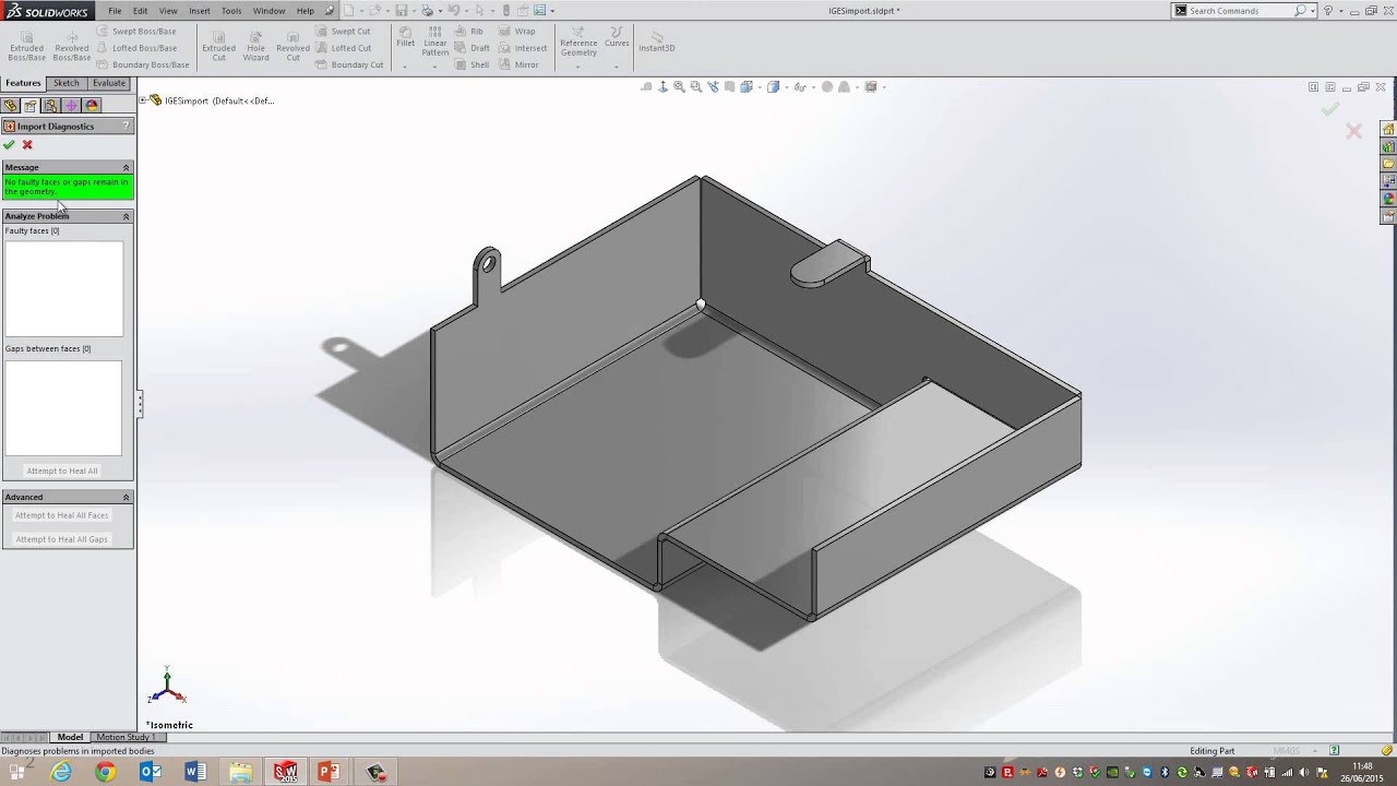 How do I unfold an imported rolled sheet metal body? 3ds