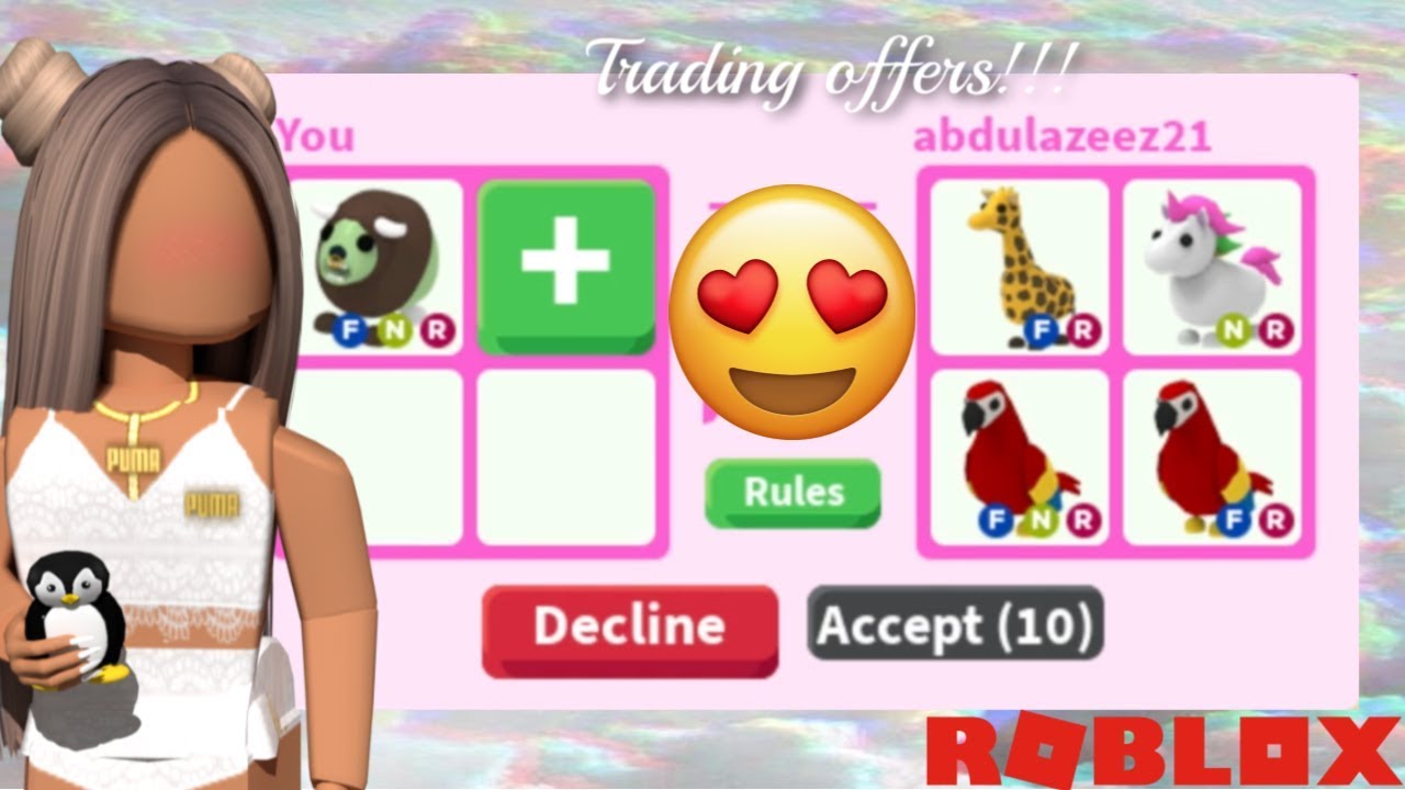 What People Trade For Neon Zombie Buffalo Adopt Me Trading Youtube