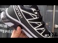 کفش کتانی ورزشی مردانه مشکی سفید سالامون Salomon S LAB XT مدل 3036 