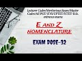 E and Z nomenclature