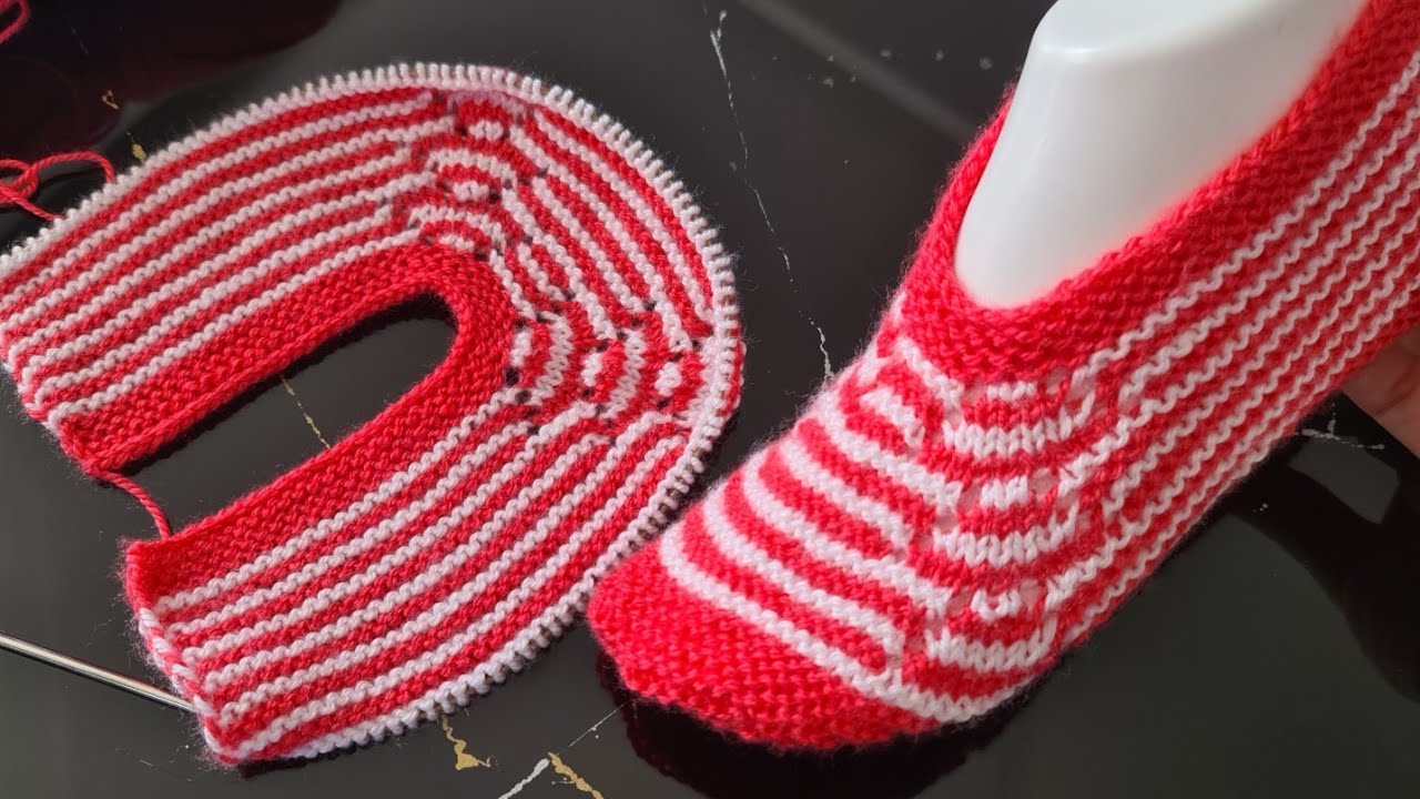 Модель вязаных бесшовных пинеток ✅️Новая модель выкройки вязаного женского носка