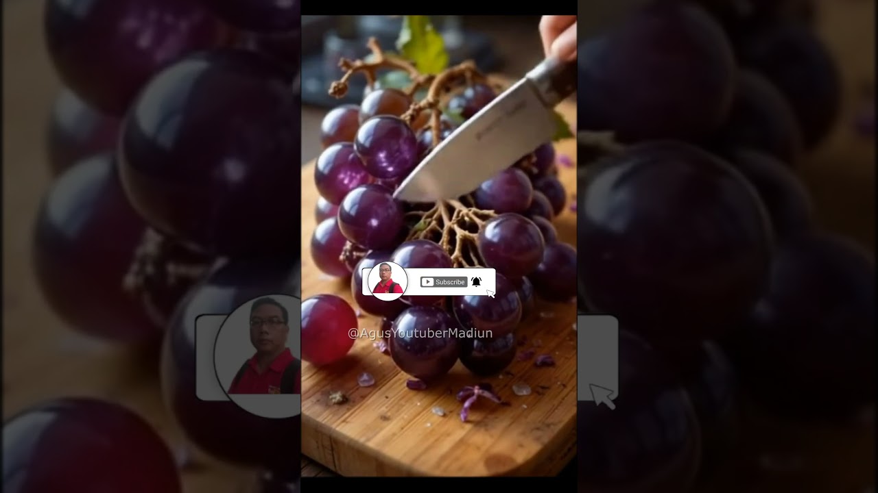 THIS FRUIT IS MADE OF GLASS?! Glass Grapes Cut With a Knife, The Results Are Stunning!