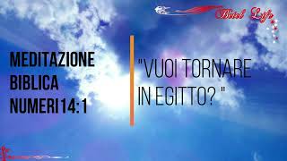 MEDITAZIONE BIBLICA:  VUOI TORNARE IN EGITTO