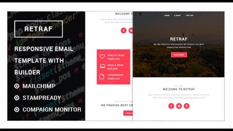 Retraf - Responsive Multipurpose Email template with Stampready builder by MailStore Download