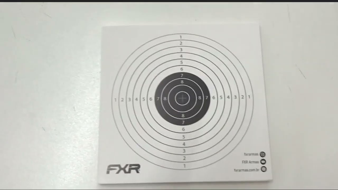 Alvos de Papel Descartáveis Mira 14x14cm da FXR 20 Unidades