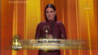 Maite Perroni Gana Premio TVyNovelas 2018 a Mejor Actriz Protagónica