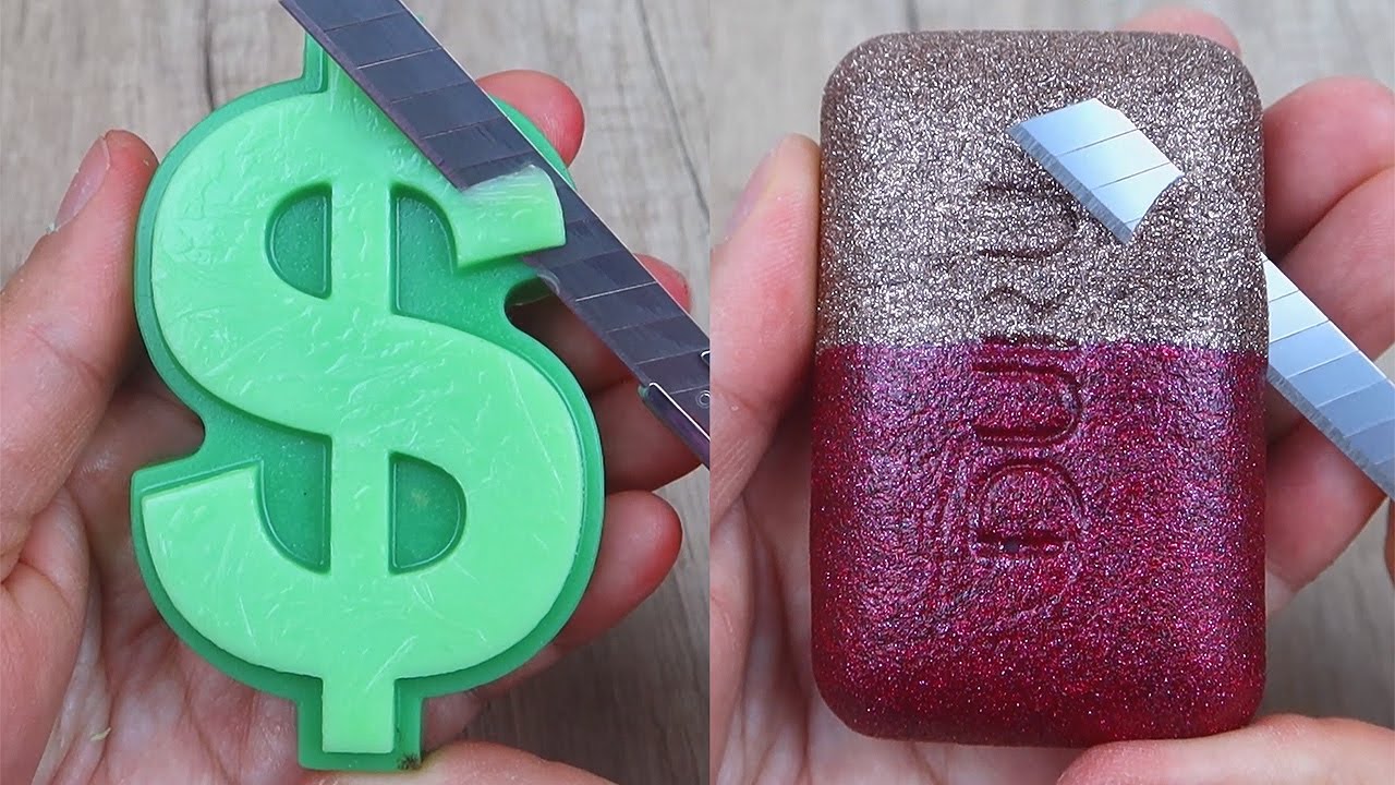 Relaxing Soap Cutting ASMR. Satisfying Soap and lipstick cutting. Corte de jabón - 1189