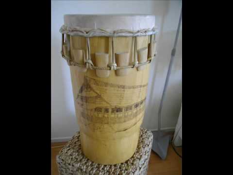 Moluccan drum tifa baileo Ullath pyrography Maluku