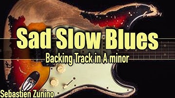 Sad Slow Blues in A minor Backing Track | SZBT 1020