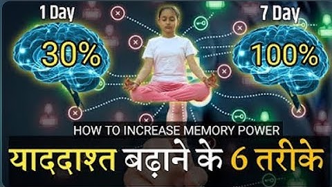 याददाश्त बढ़ाने के 6 तरीके - Memory Power कैसे बढ़ाएं | How to Remember What you Read |  𝗠𝗼𝘁𝗶𝘃𝗮𝘁𝗶𝗼𝗻