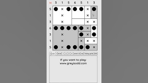 Grey is Odd - Today grids. Solution level 2 7X7 dated 04-10-2024