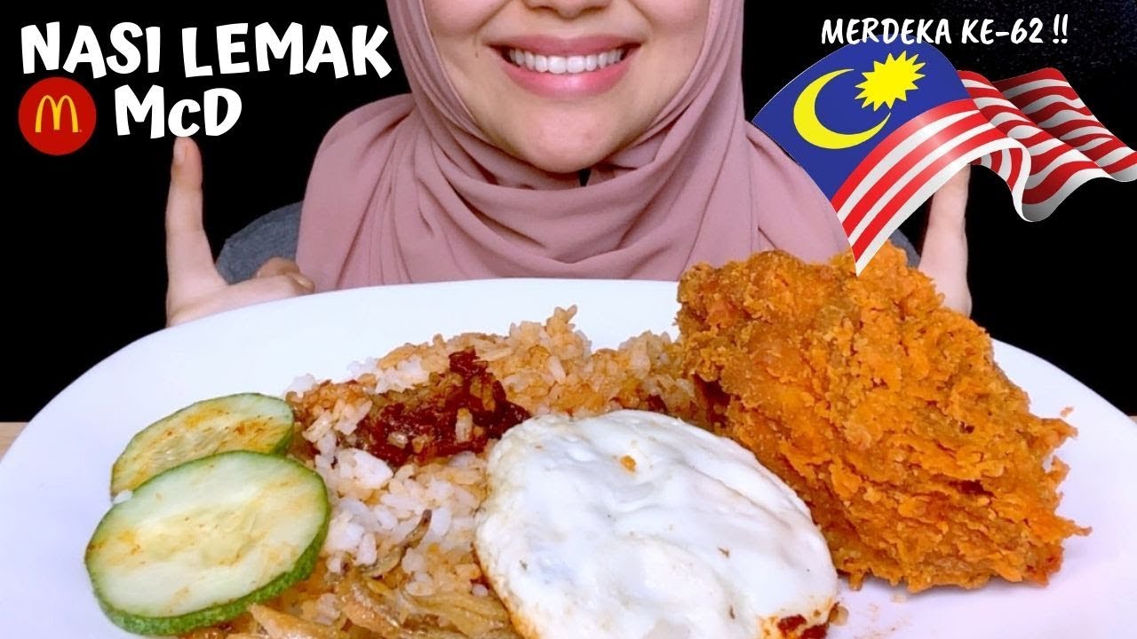 ASMR | NASI LEMAK McD | Eating Sounds | No Talking | MERDEKA