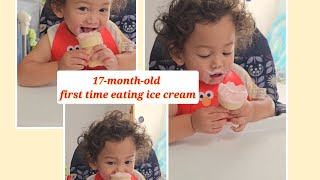 17monthold first time eating ice cream