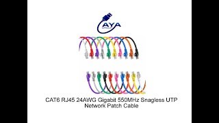 CAT6 RJ45 24AWG Gigabit 550MHz Snagless UTP Network Patch Cable screenshot 4