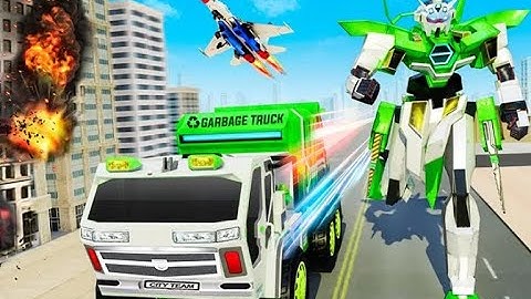 New Flying Garbage Truck Robot Transform | Rescue City Robot Android GamePlay | By Game Crazy