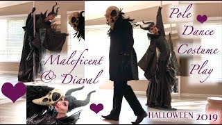 2019 Halloween Costume Sneak Peek 🎃👻💜 Maleficent & Diaval Crow : Pole Dance