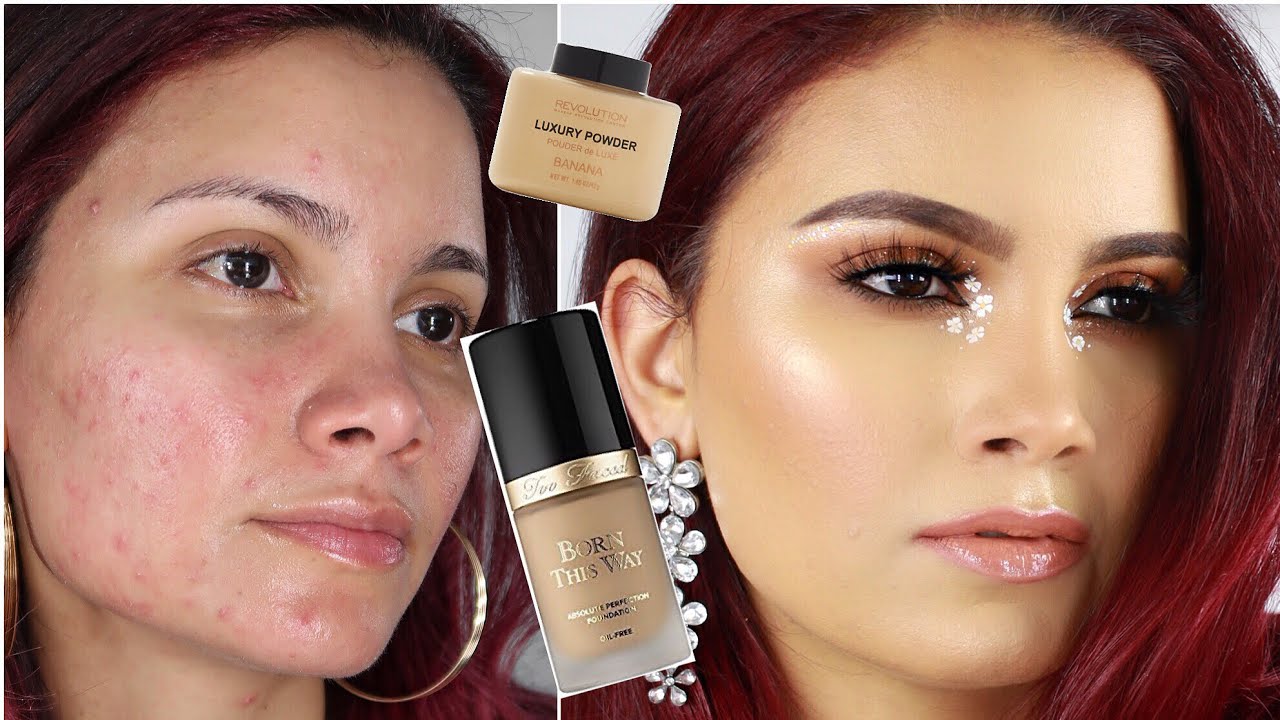 RUTINA DE MAQUILLAJE 'PIEL SECA' |Too Faced Foundation| acne prone skin