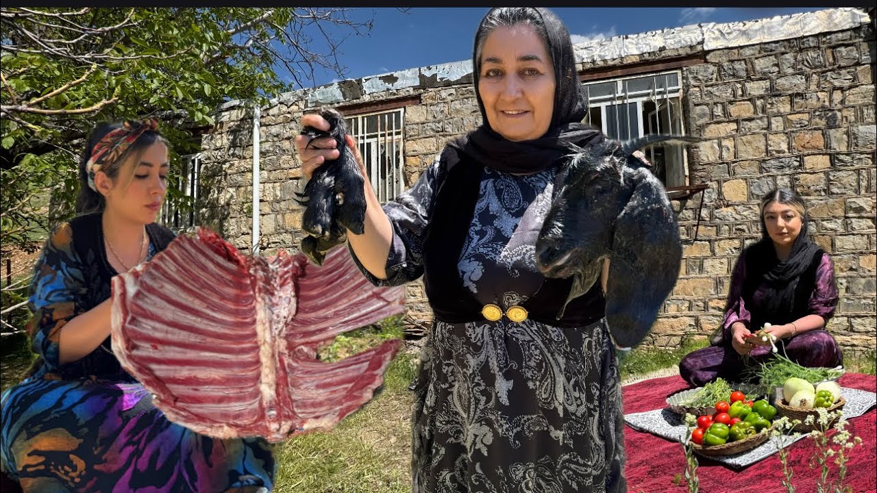 Stuffed Grape Leaves with Lamb Ribs & How to Clean a Lamb's Head | Traditional Cooking Guide