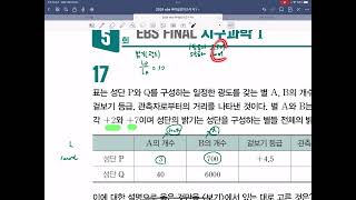 2024 EBS 파이널모의고사 지1 5회 17번 풀이
