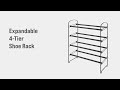 Seville Classics® | Expandable 4-Tier Shoe Rack