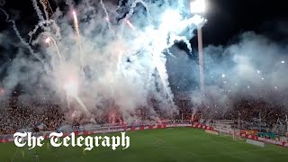 video: Cascade of fireworks halts Boca Juniors match in Argentine Primera Division